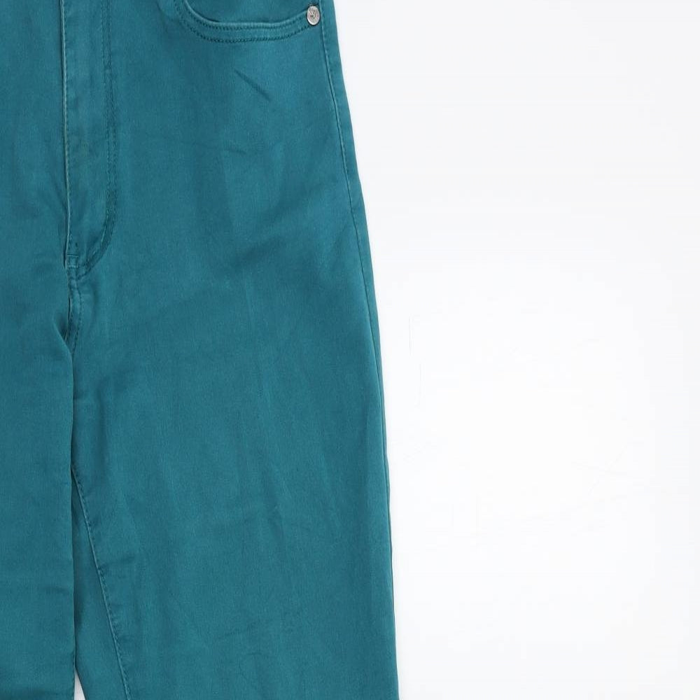 Max & Liu Womens Green  Denim Straight Jeans Size 28 in L30 in