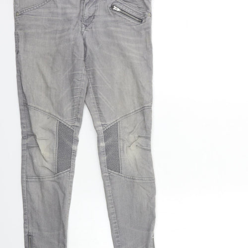 H&M Womens Grey  Denim Skinny Jeans Size 10 L27 in