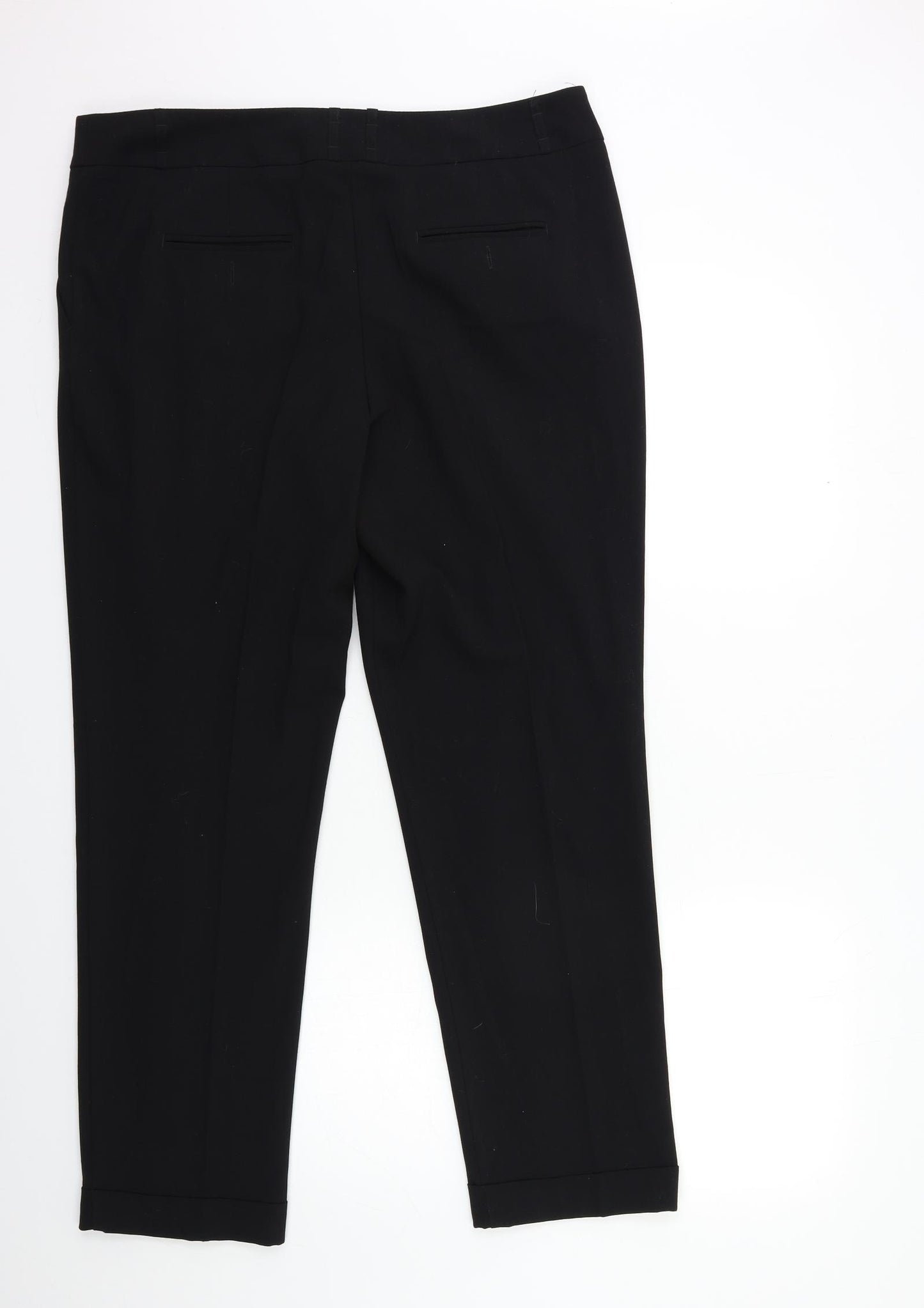 M&Co Womens Black   Trousers  Size 16 L29 in