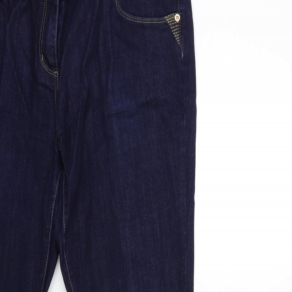 Wallis Womens Blue  Denim Flared Jeans Size 18 L32 in