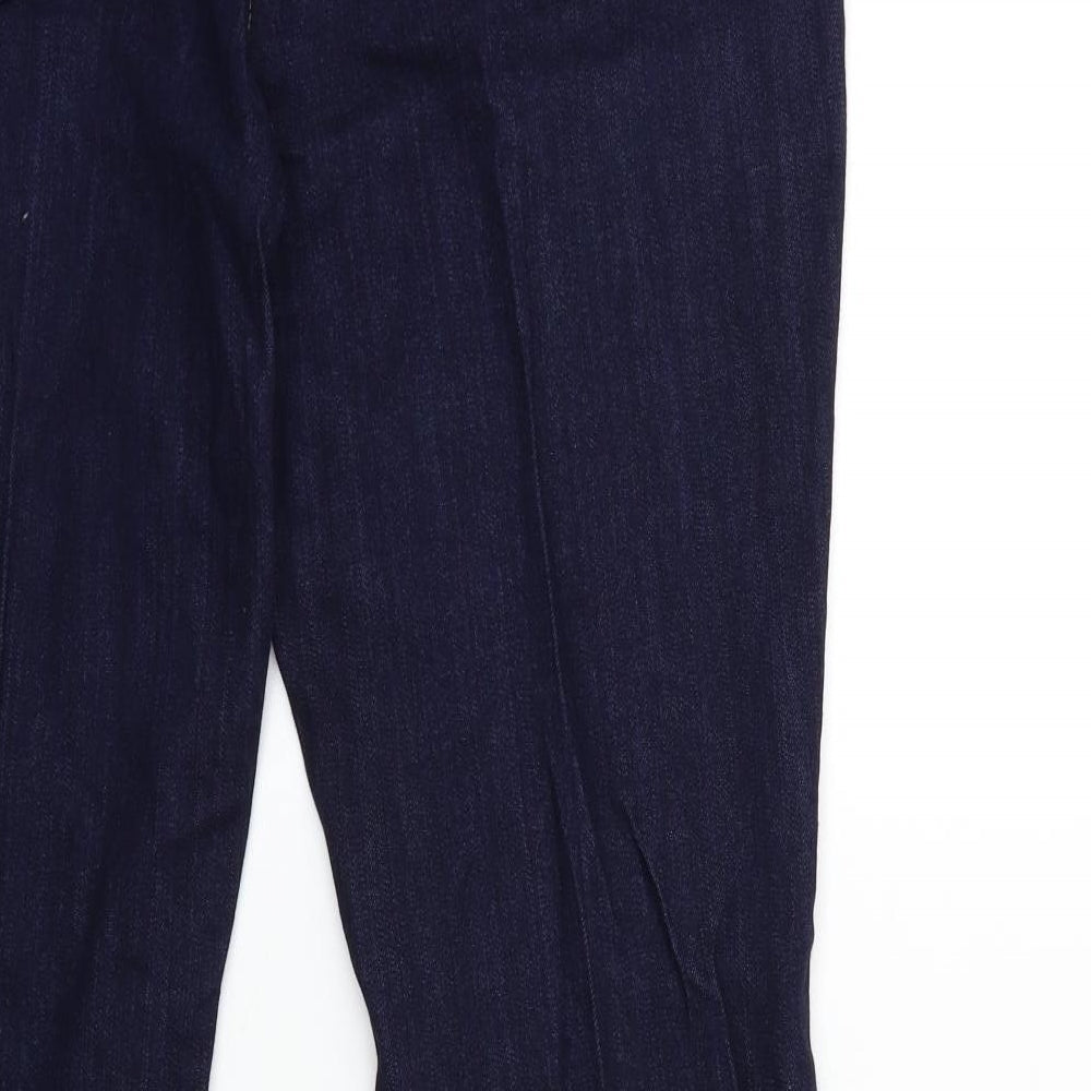 Wallis Womens Blue  Denim Flared Jeans Size 18 L32 in