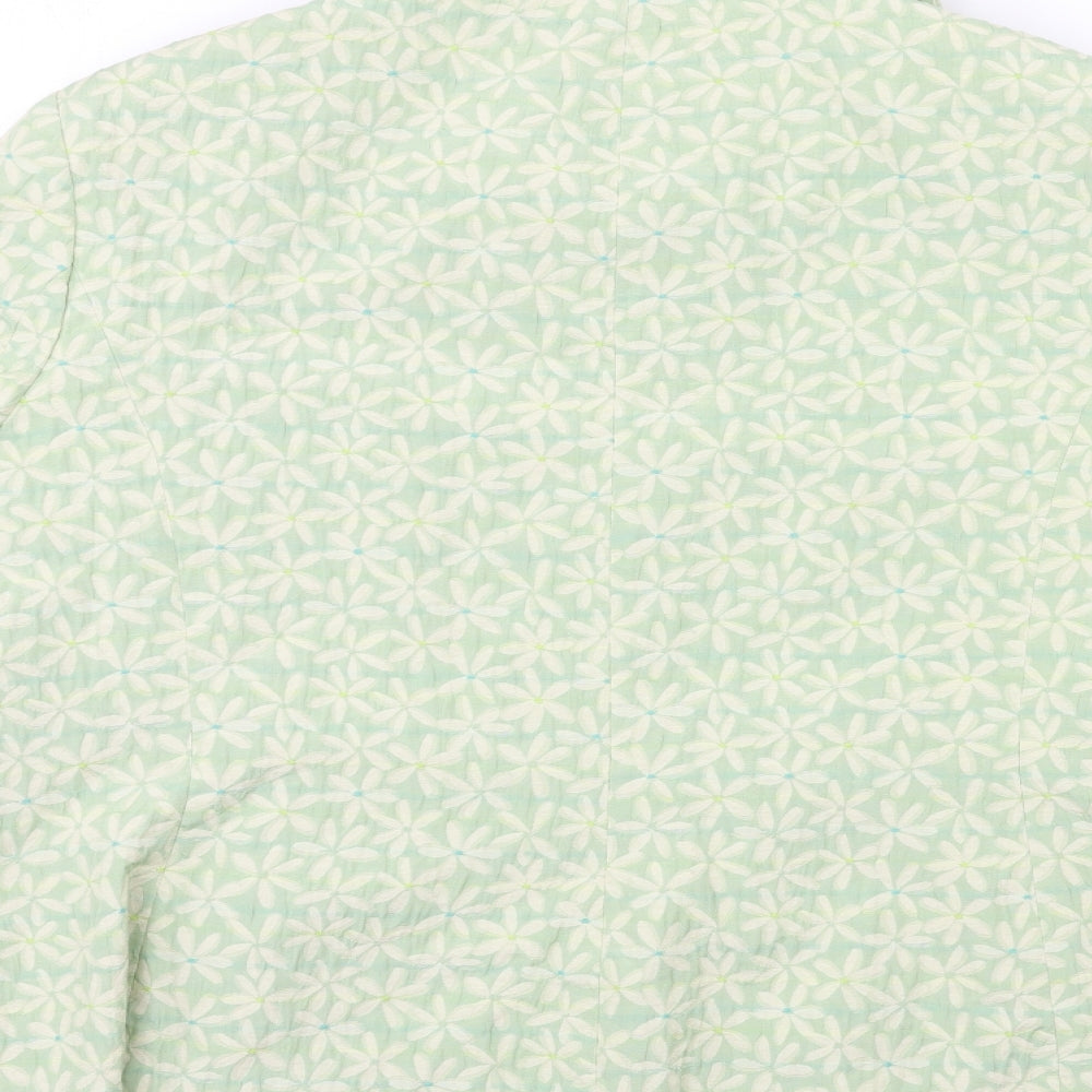 Long Tall Sally Womens Green Floral  Jacket  Size 20