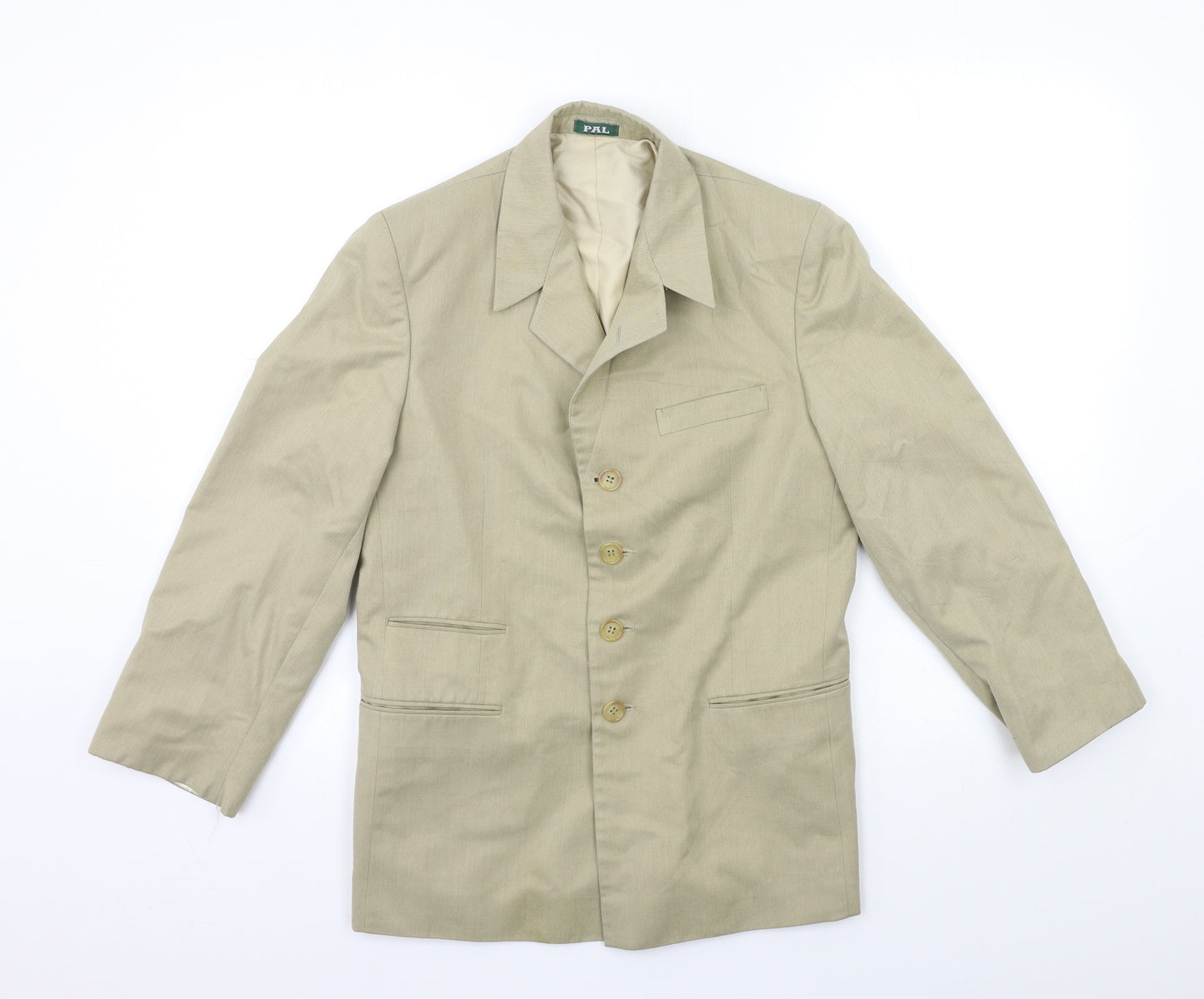 Preworn Mens Beige   Jacket Suit Jacket Size 38