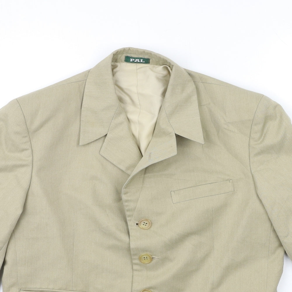 Preworn Mens Beige   Jacket Suit Jacket Size 38