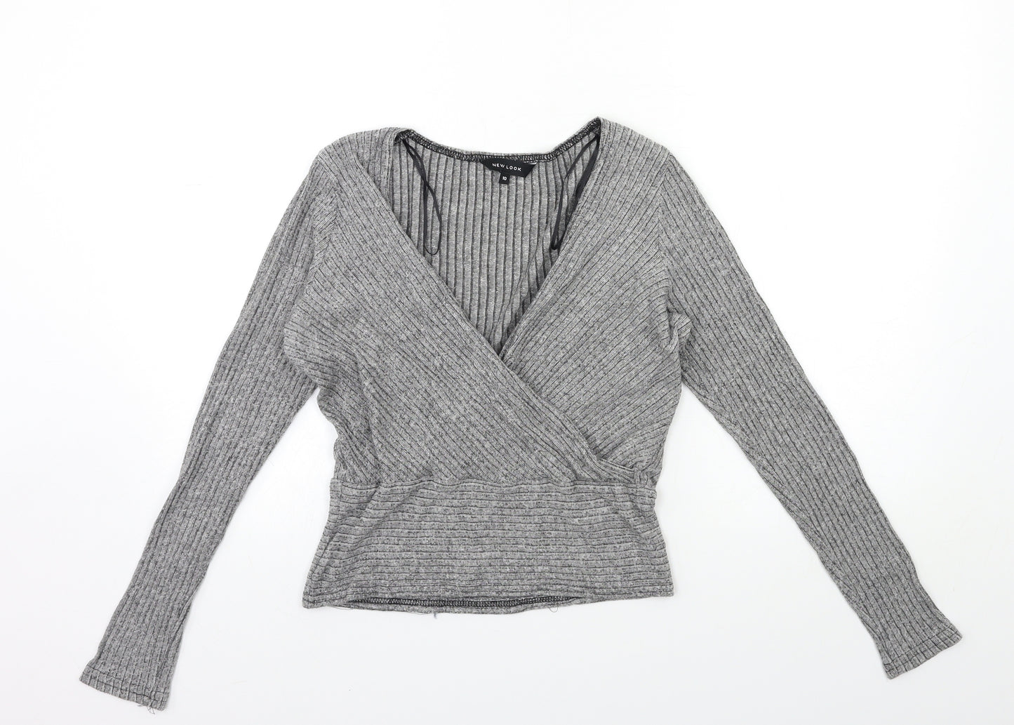 New Look Womens Grey  Knit Pullover Jumper Size 10
