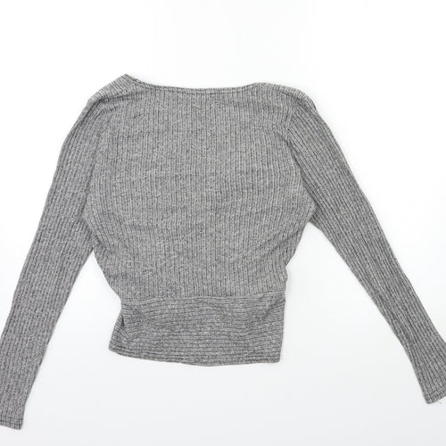 New Look Womens Grey  Knit Pullover Jumper Size 10