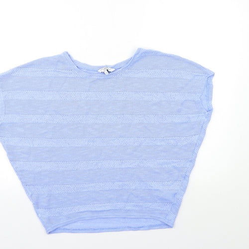 New Look Womens Blue  Knit Pullover Jumper Size S