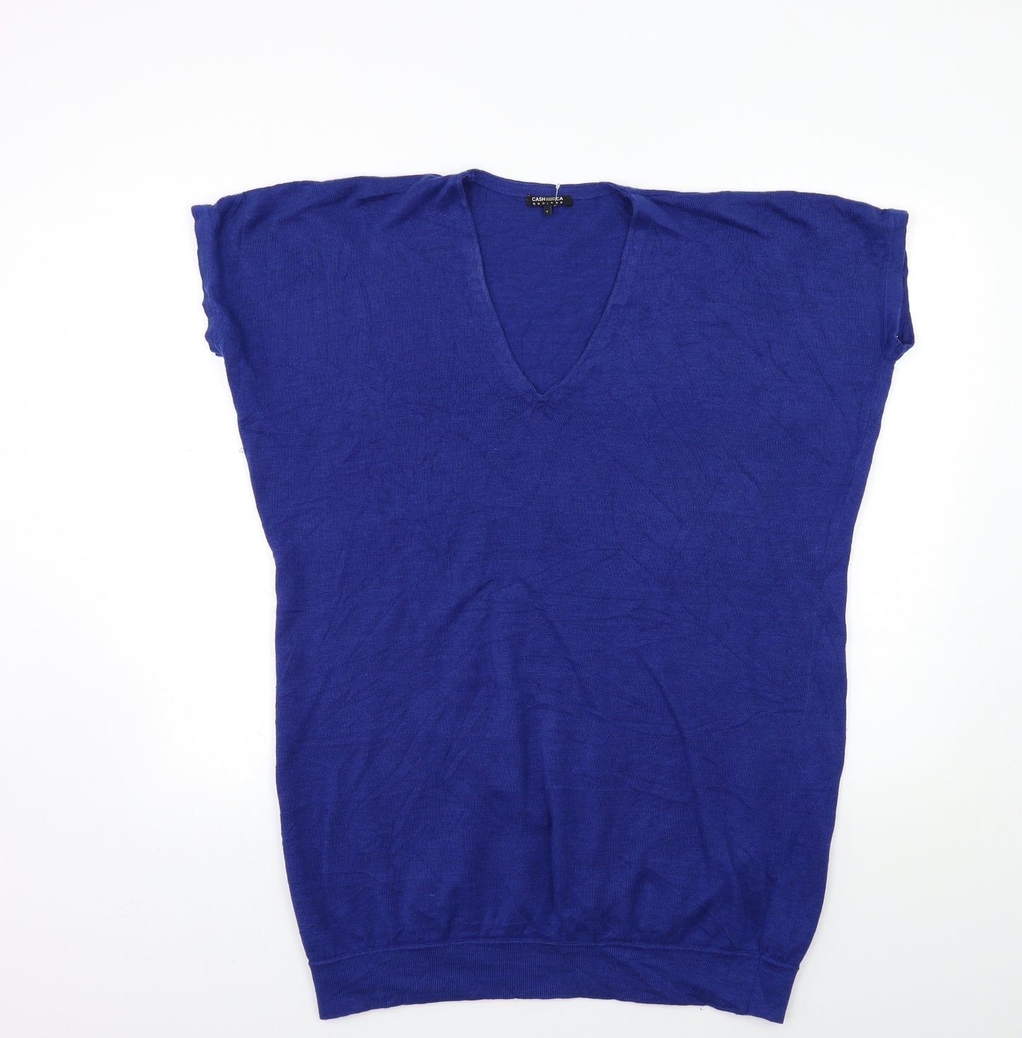 cash ca Womens Blue  Knit Pullover Jumper Size S