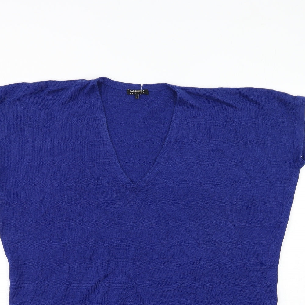 cash ca Womens Blue  Knit Pullover Jumper Size S