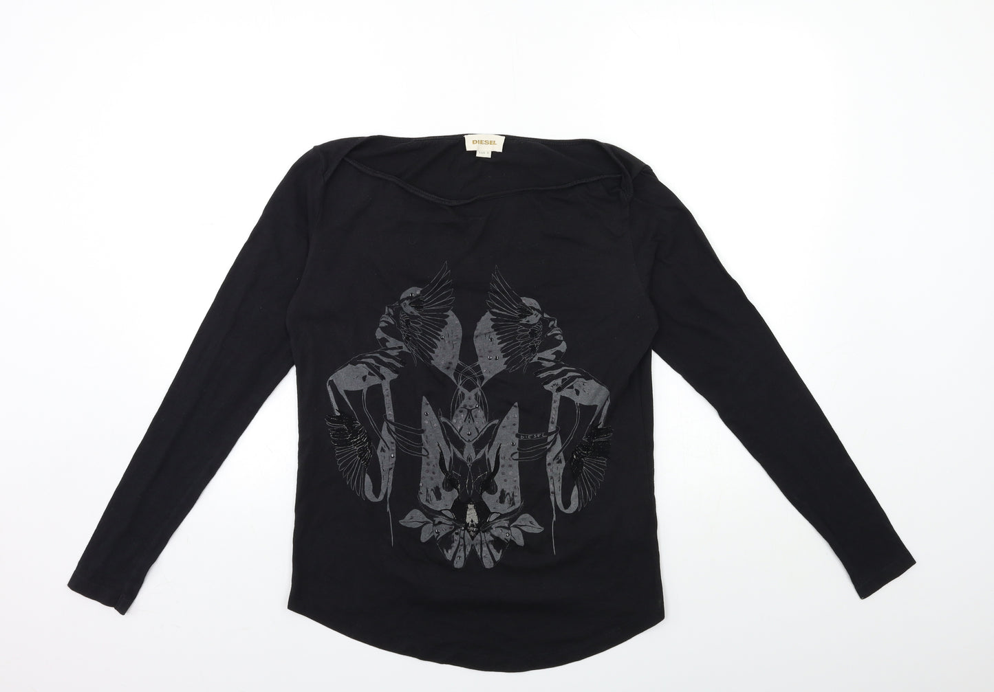 Deisel Womens Black   Basic T-Shirt Size S