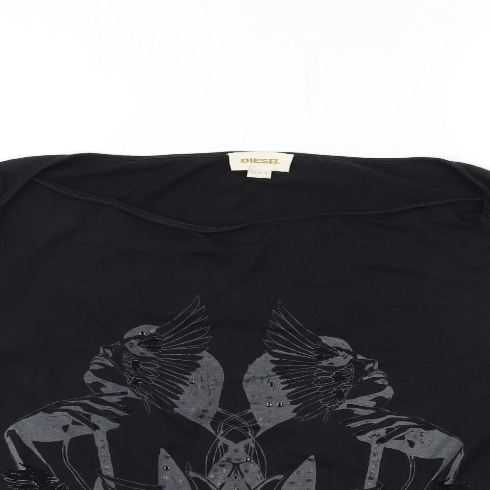 Deisel Womens Black   Basic T-Shirt Size S