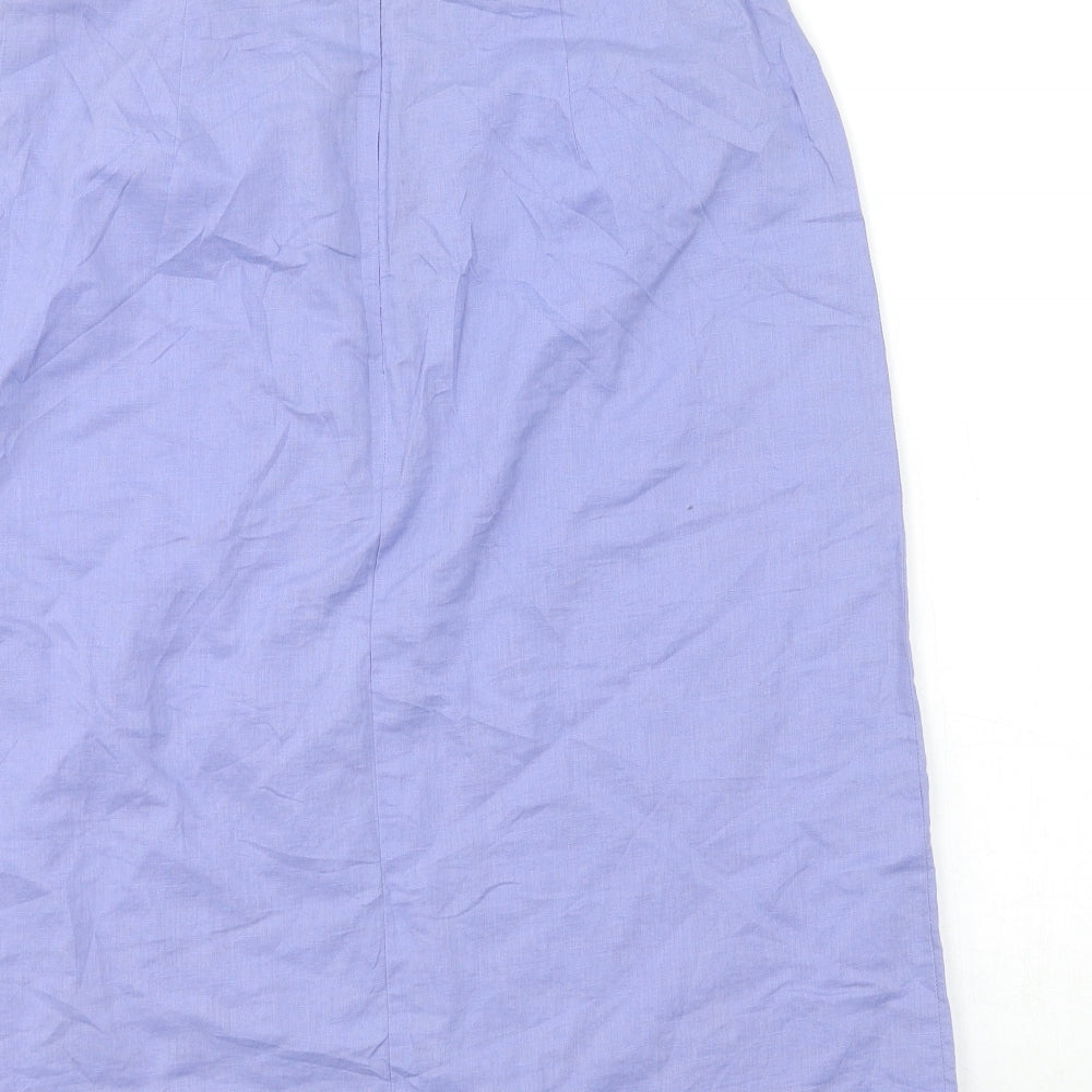 Monsoon Womens Blue   Straight & Pencil Skirt Size 14