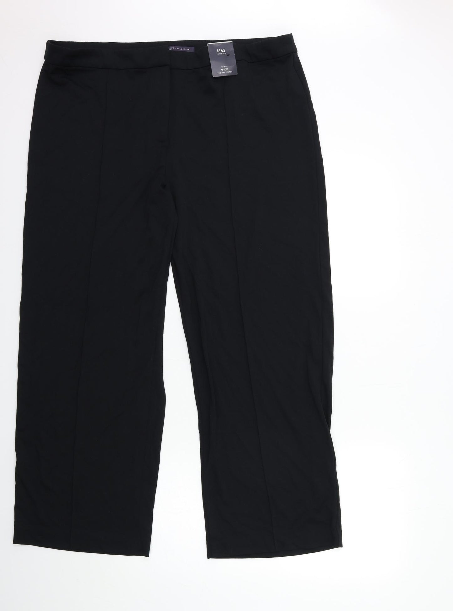 Marks and Spencer Womens Black   Trousers  Size 20 L29 in