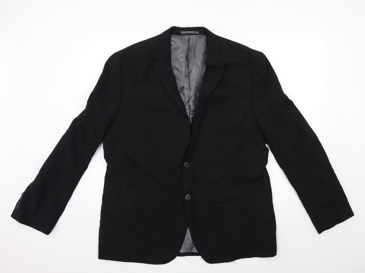 Cedar Wood State Mens Black Jacket Suit Jacket Size 44