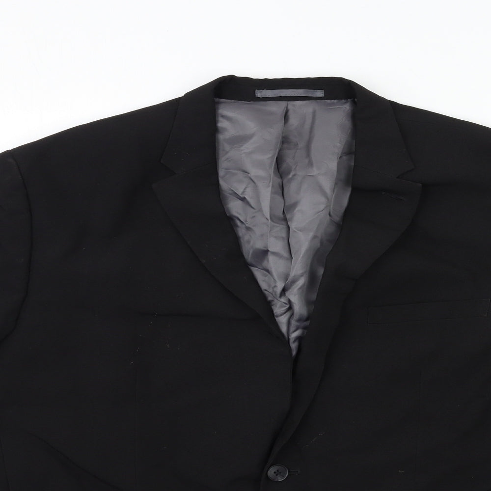 Cedar Wood State Mens Black   Jacket Suit Jacket Size 44