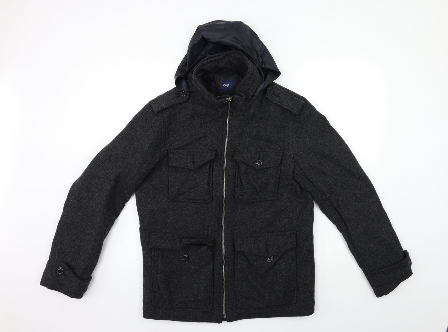 Gap Mens Black   Overcoat Coat Size M