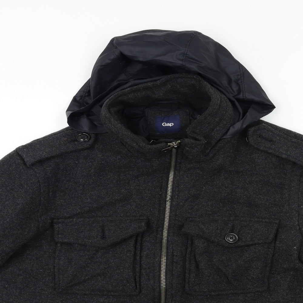 Gap Mens Black   Overcoat Coat Size M