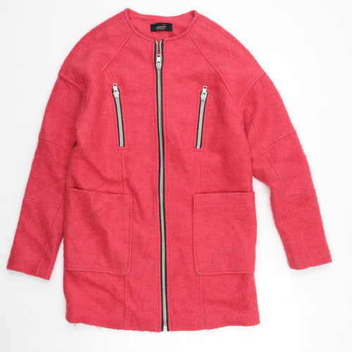LONDON EVE Womens Pink   Overcoat Coat Size 10