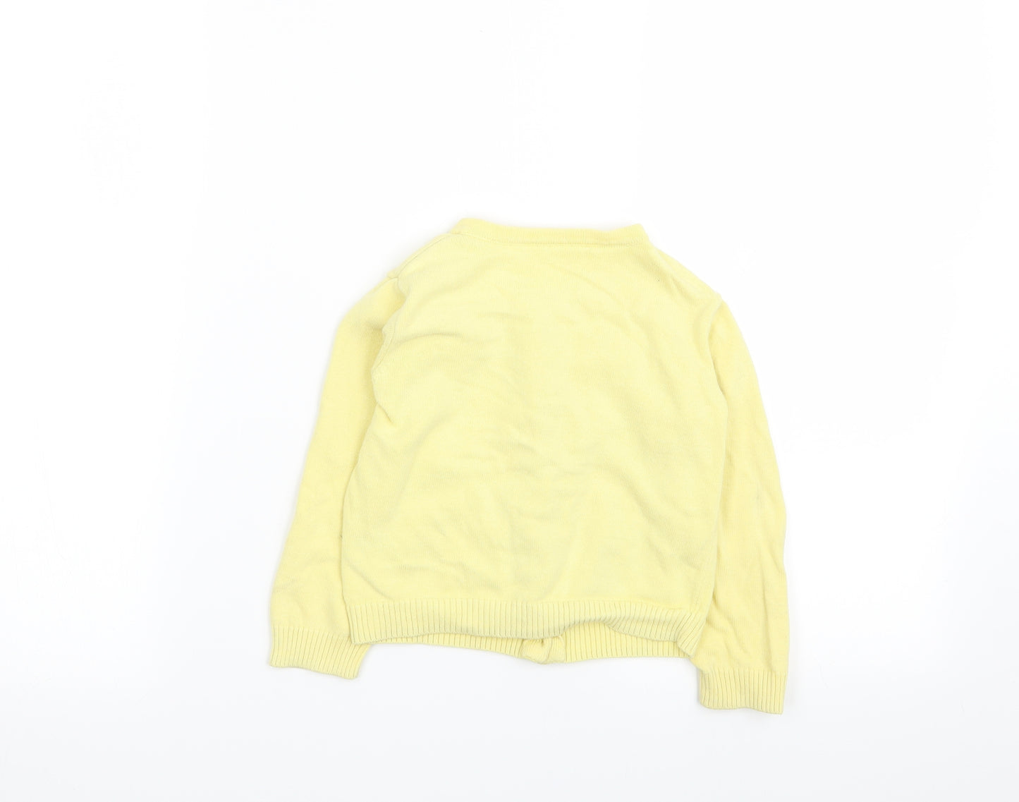 Nutmeg Girls Yellow   Cardigan Jumper Size 3-4 Years