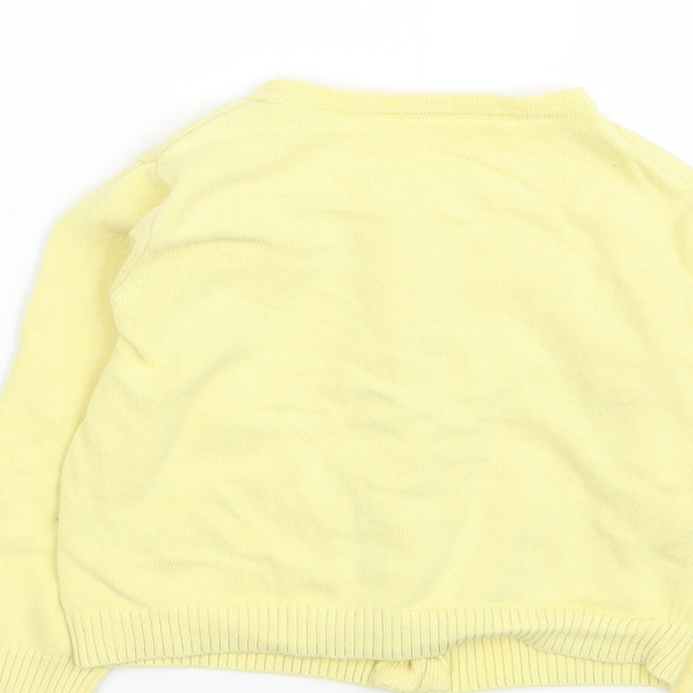 Nutmeg Girls Yellow   Cardigan Jumper Size 3-4 Years