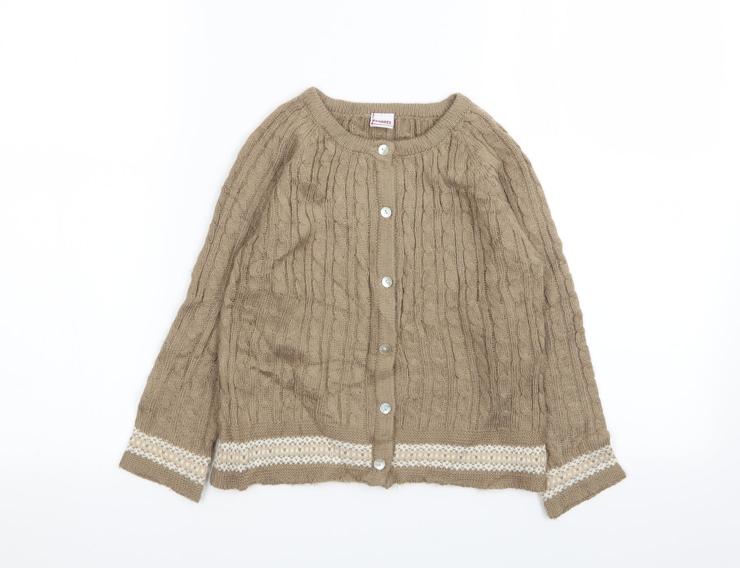 newness Girls Brown   Cardigan Jumper Size 5 Years