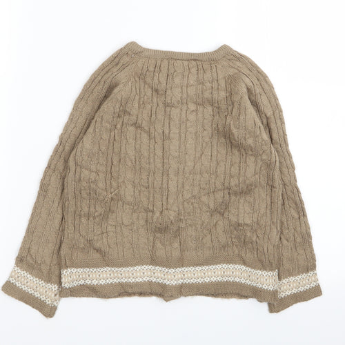 newness Girls Brown   Cardigan Jumper Size 5 Years