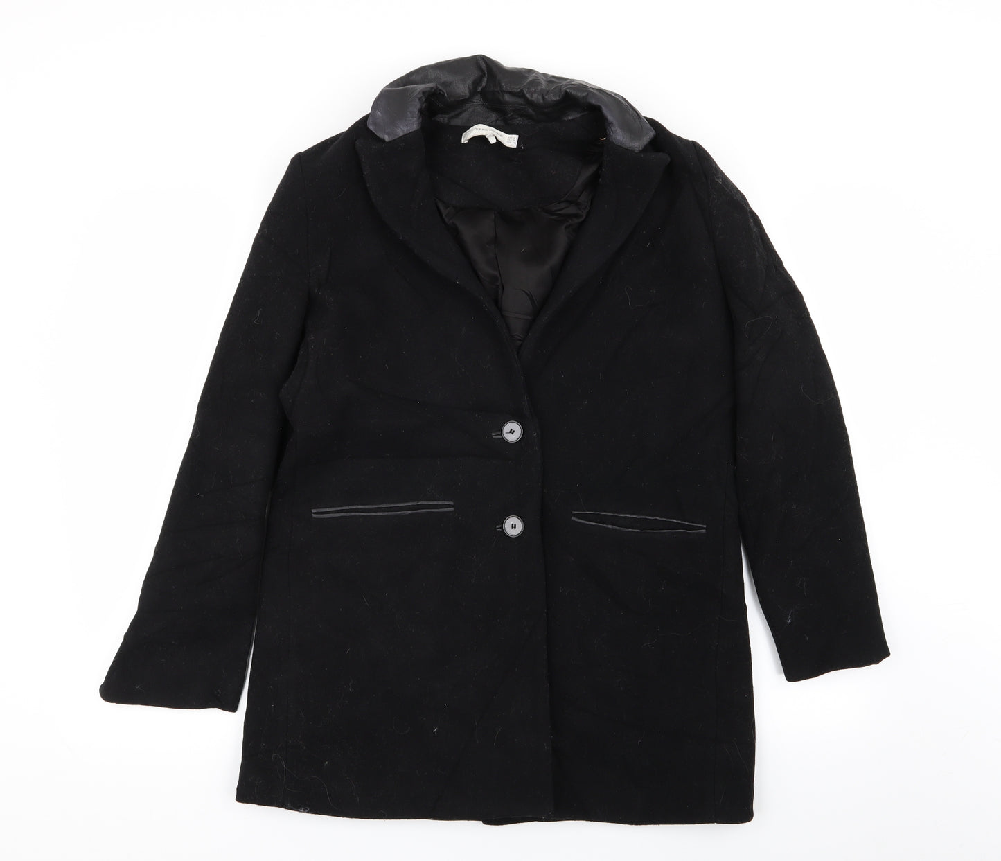 Zara Womens Black   Overcoat Coat Size M