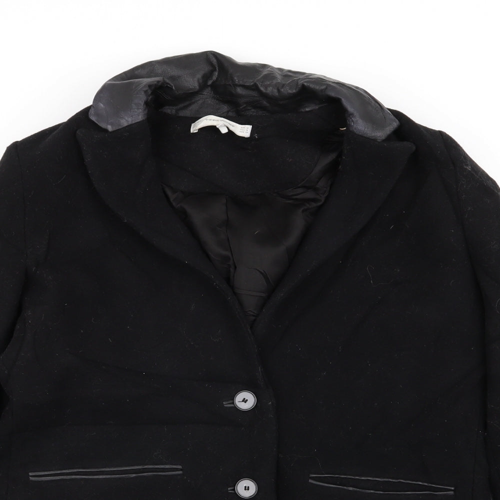 Zara Womens Black   Overcoat Coat Size M
