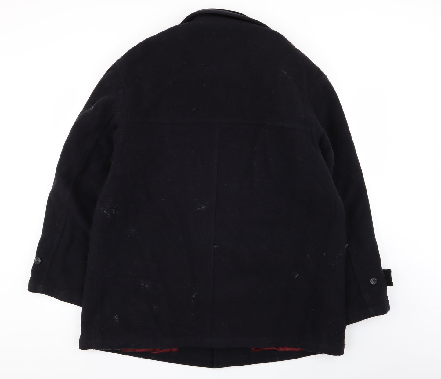 Cotton Traders Mens Black   Overcoat Coat Size L