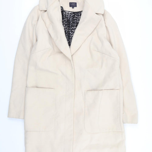 M&S Womens Beige   Overcoat Coat Size 10