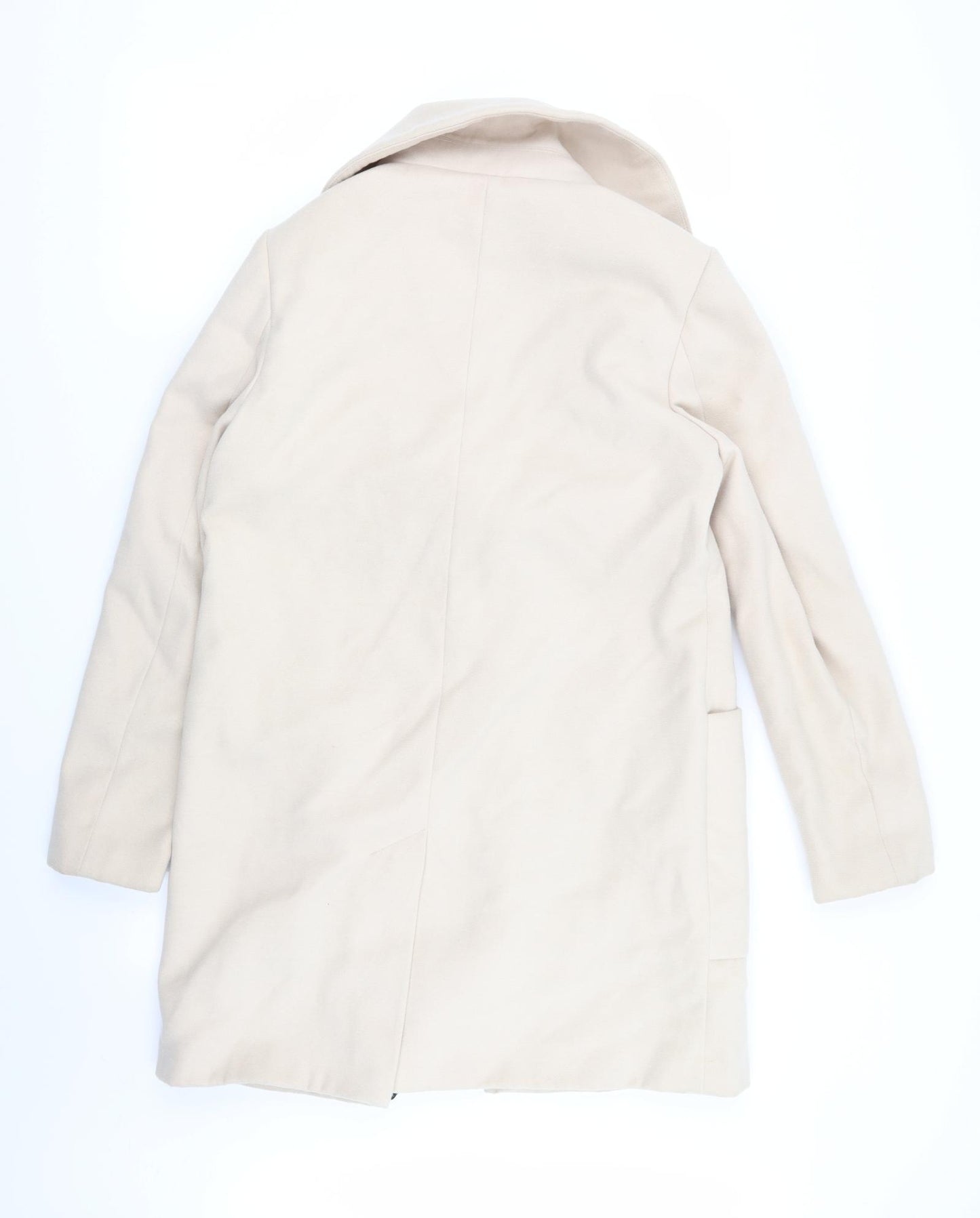 M&S Womens Beige   Overcoat Coat Size 10