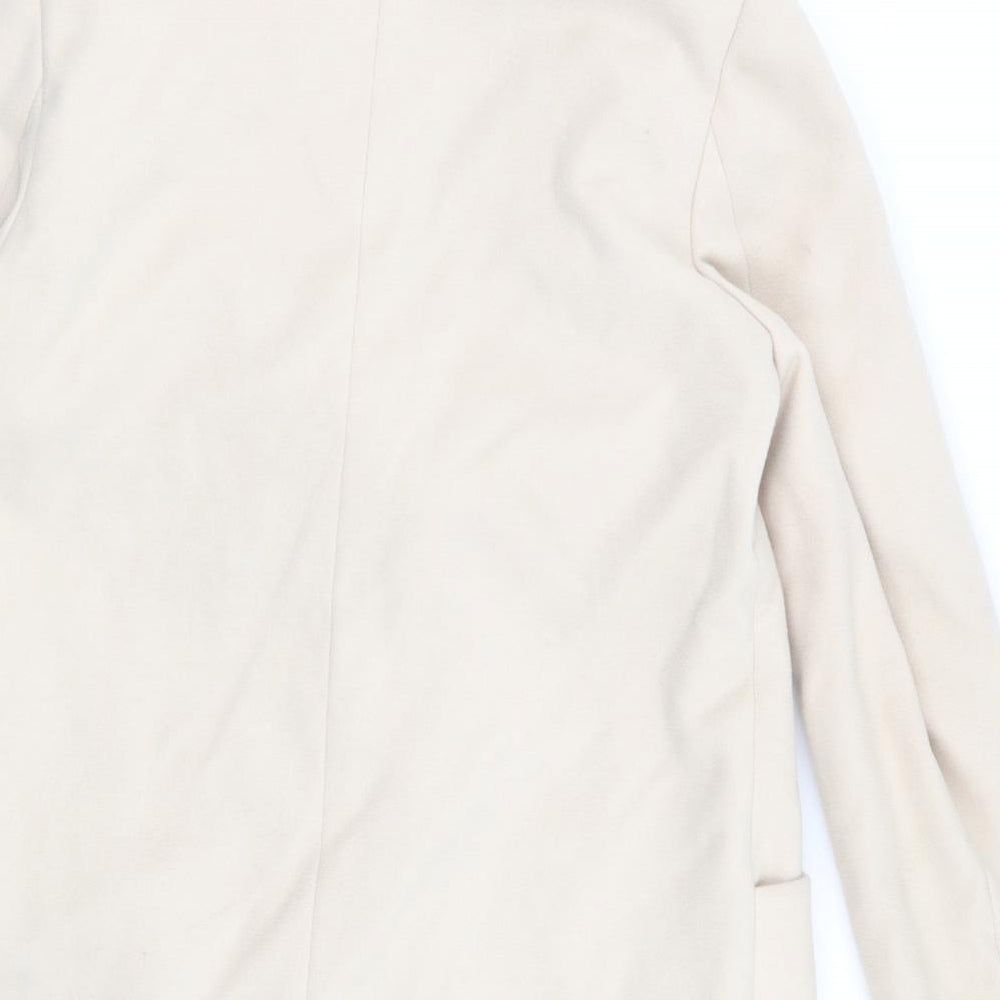 M&S Womens Beige   Overcoat Coat Size 10