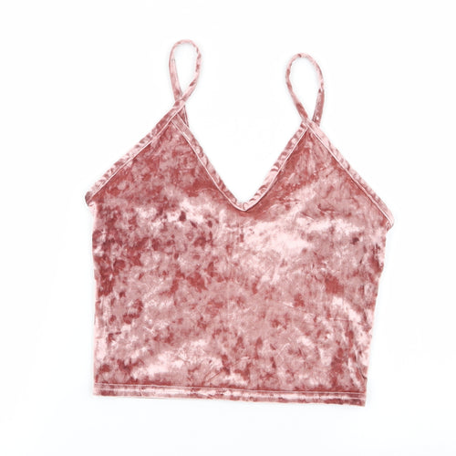 Sparkle & Fade Womens Pink   Basic Tank Size XS