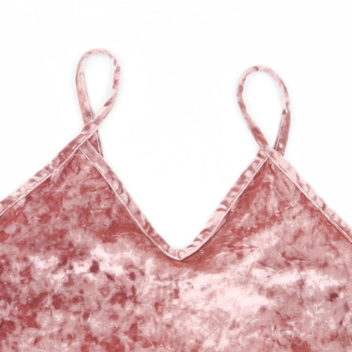 Sparkle & Fade Womens Pink   Basic Tank Size XS