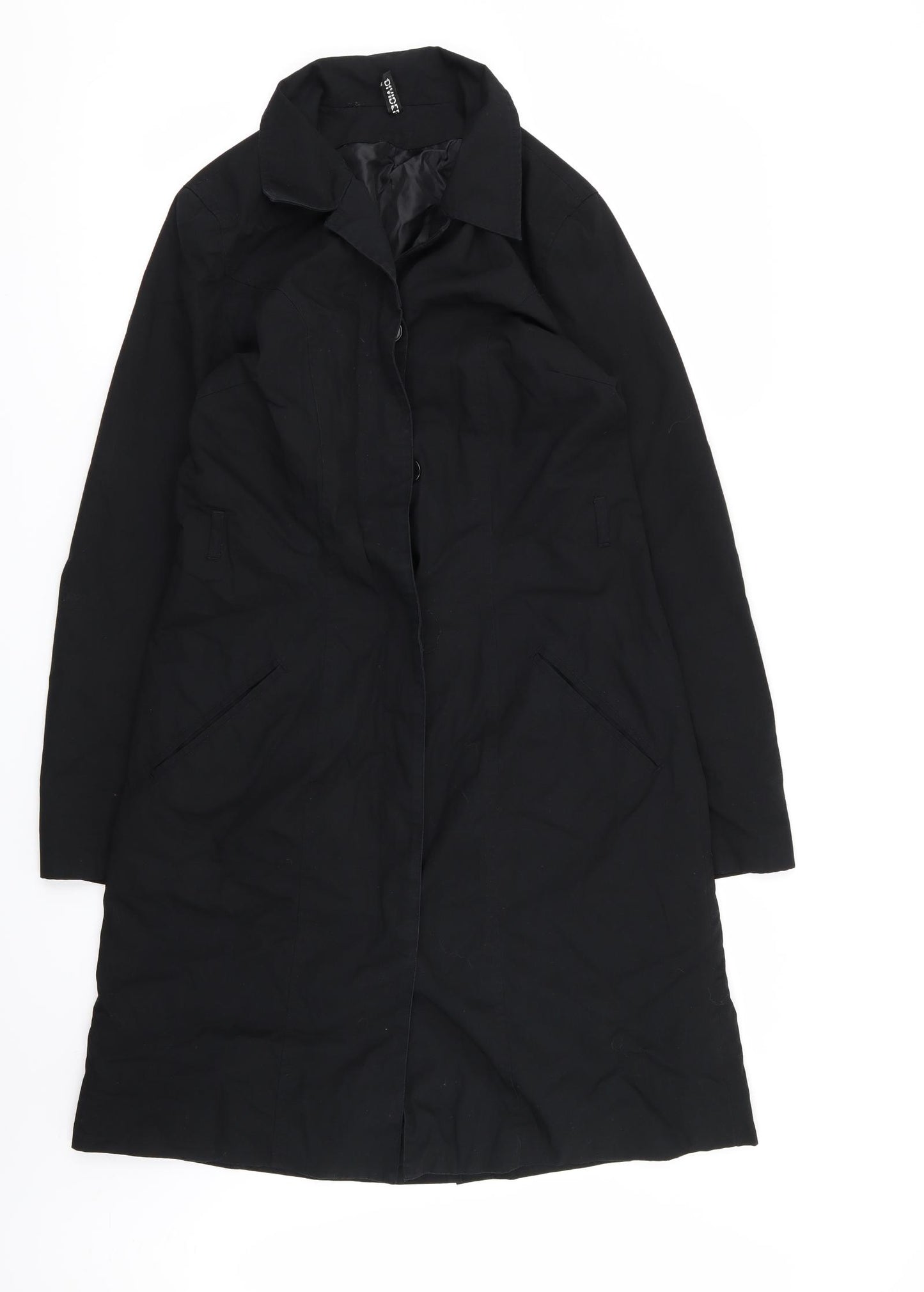 Divided by H&M Womens Black   Overcoat Coat Size 12