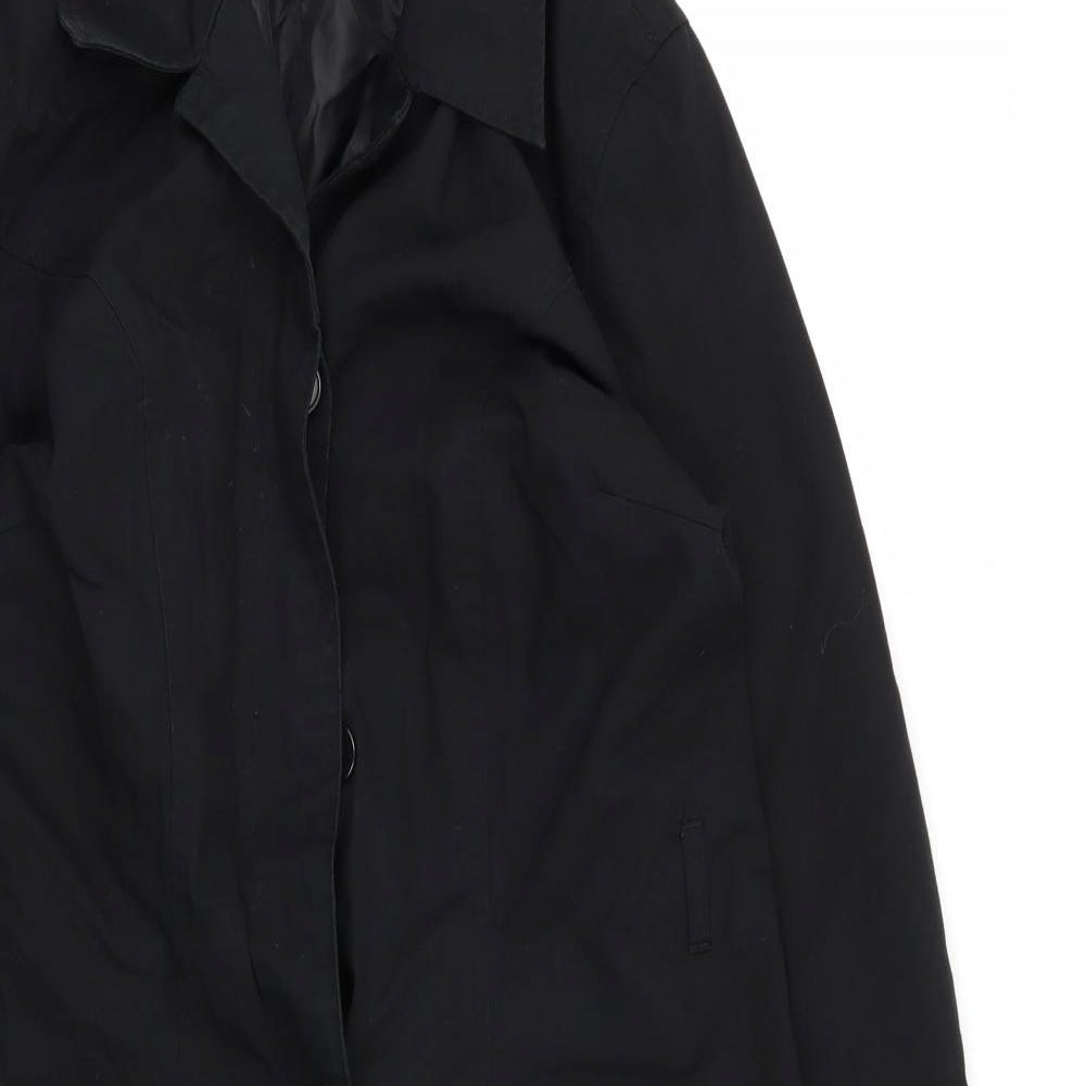 Divided by H&M Womens Black   Overcoat Coat Size 12
