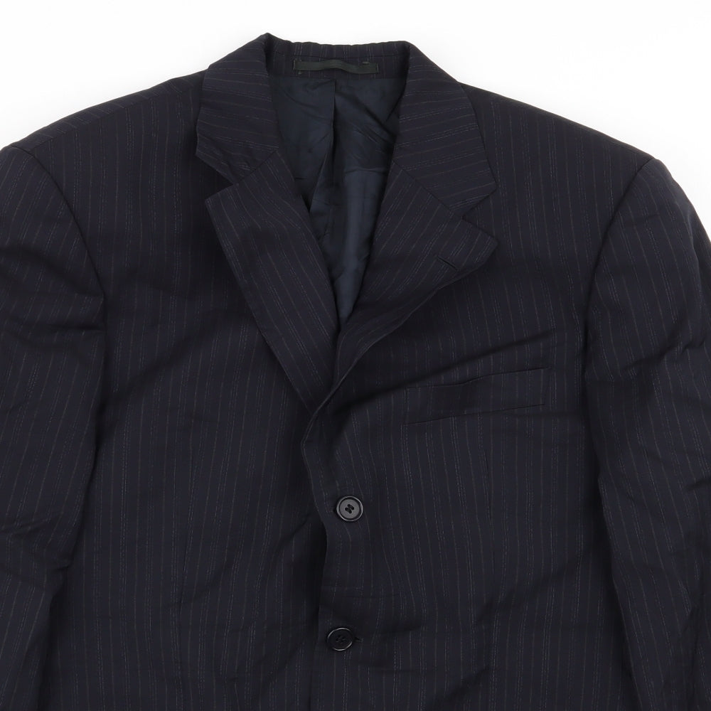 HUGO BOSS Mens Blue Striped  Jacket Blazer Size 48