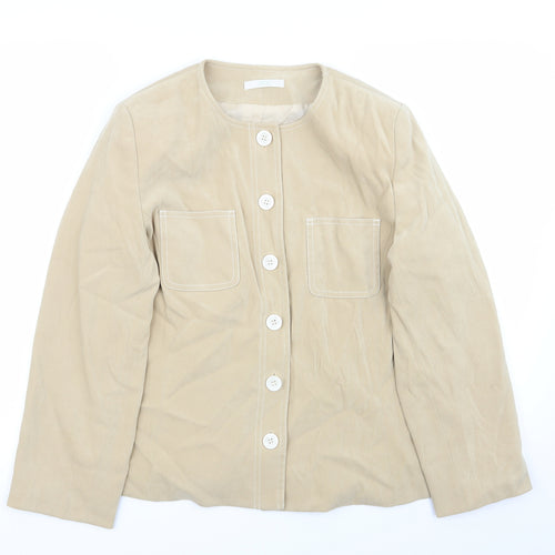 M&S Womens Beige   Jacket Blazer Size 14