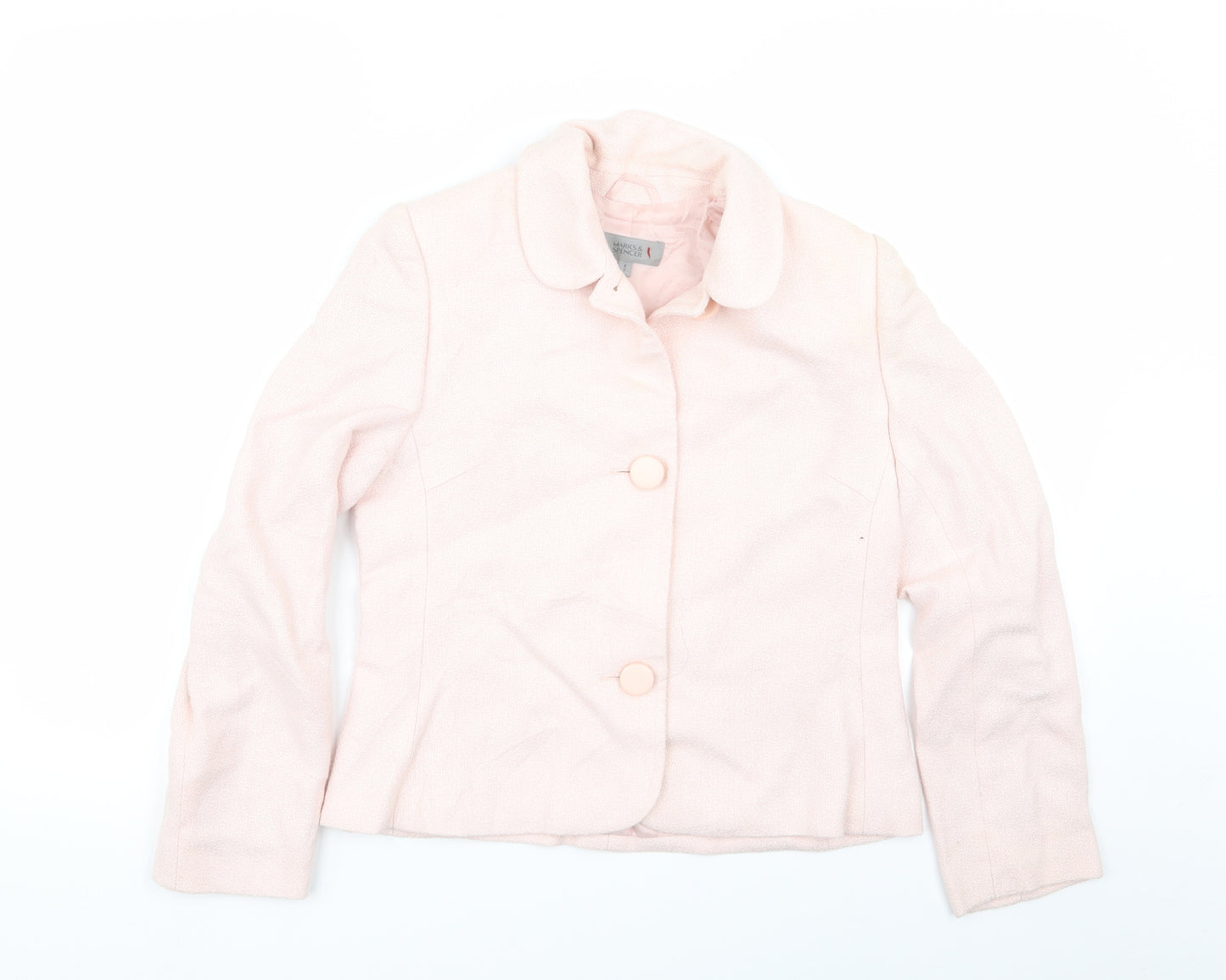 M&S Womens Pink   Jacket Blazer Size 8
