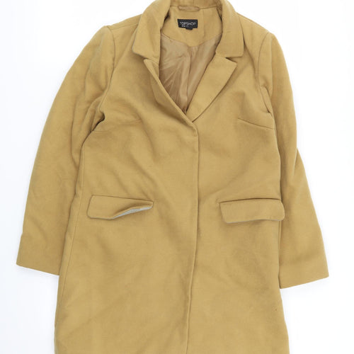 Topshop Womens Yellow   Overcoat Coat Size 6