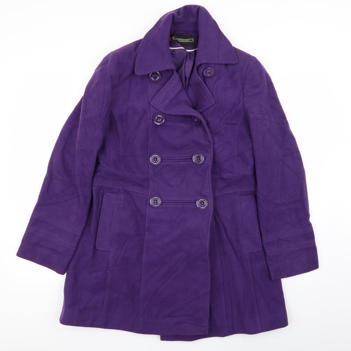 BHS Womens Purple   Overcoat Coat Size 10