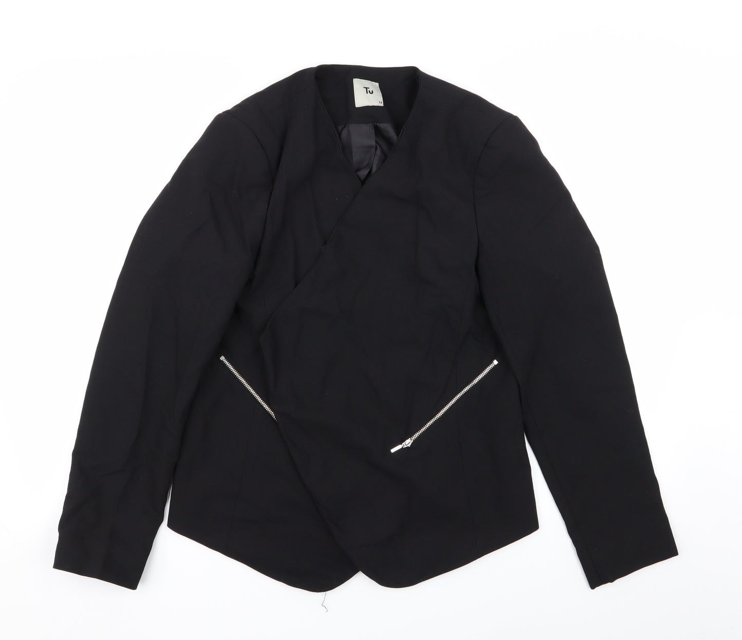 TU Womens Black   Jacket Blazer Size 14