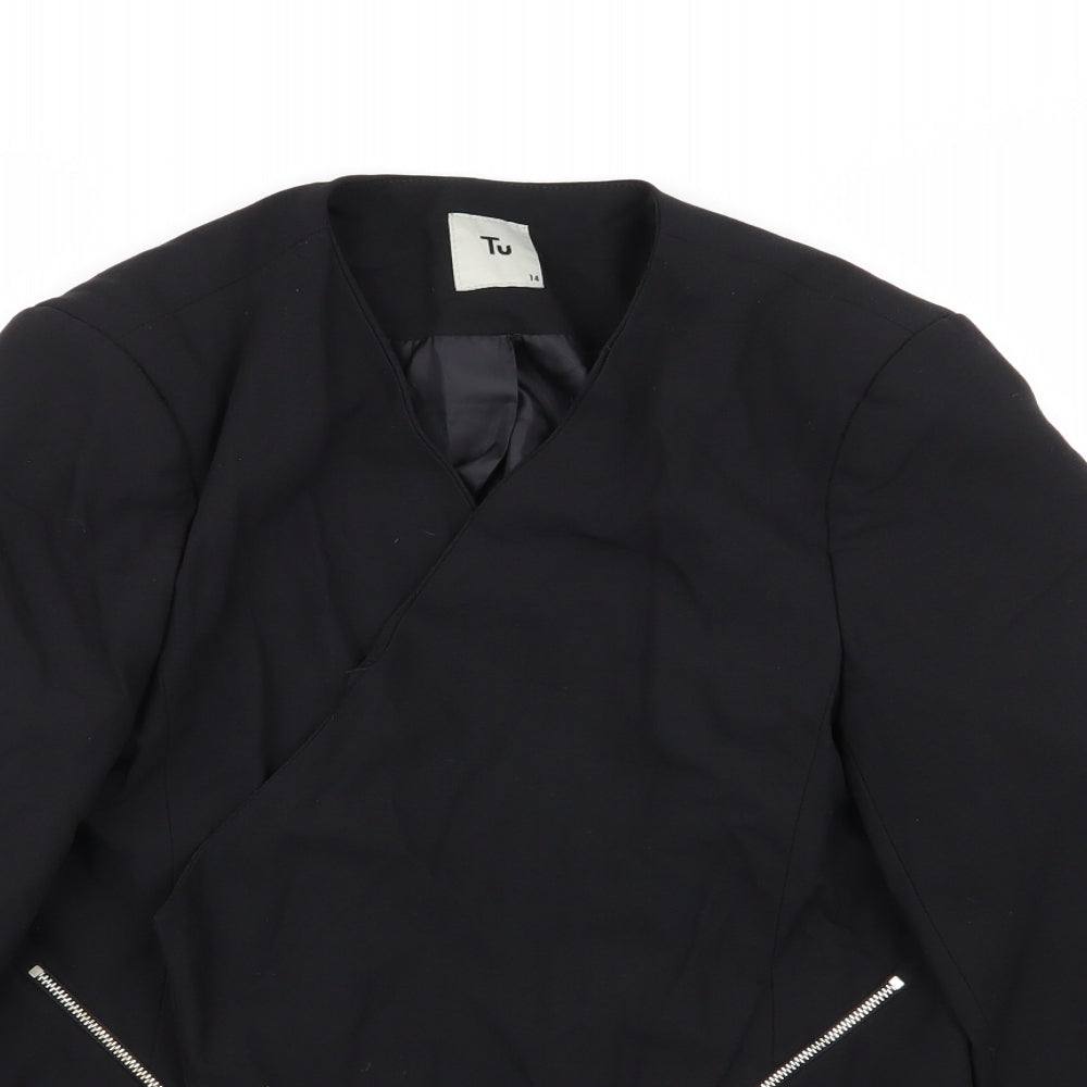 TU Womens Black   Jacket Blazer Size 14