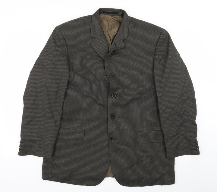jonathan adams Mens Green Geometric Jacket Blazer Size 42