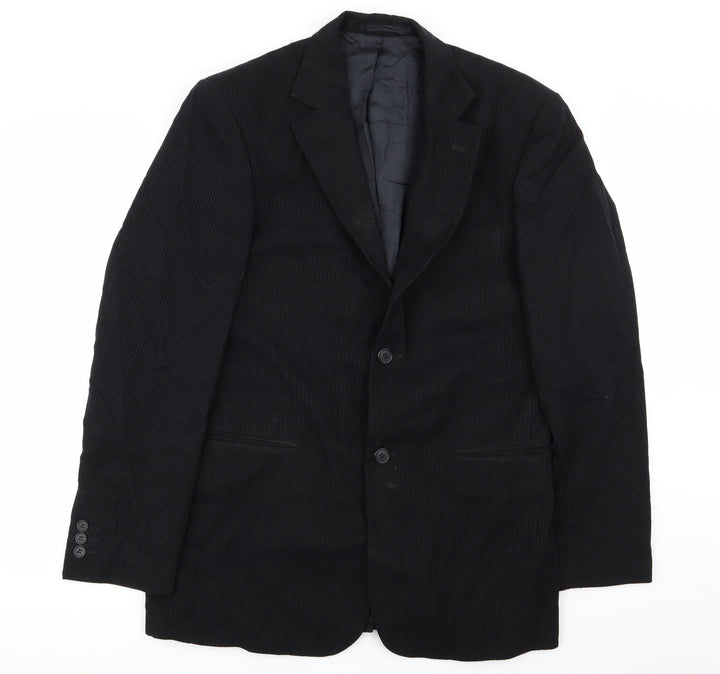 Lakeland Mens Black Striped  Jacket Blazer Size 38