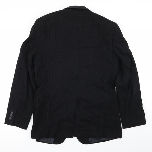 Lakeland Mens Black Striped  Jacket Blazer Size 38