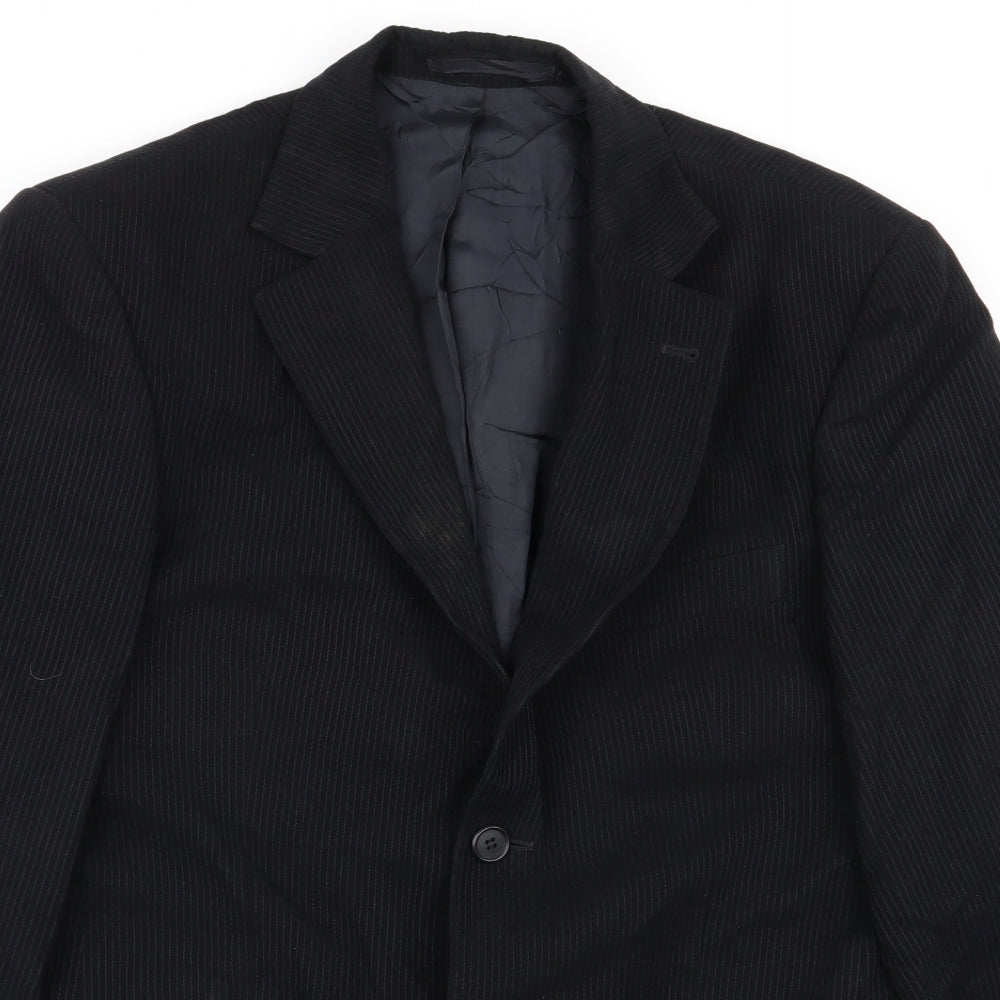 Lakeland Mens Black Striped  Jacket Blazer Size 38