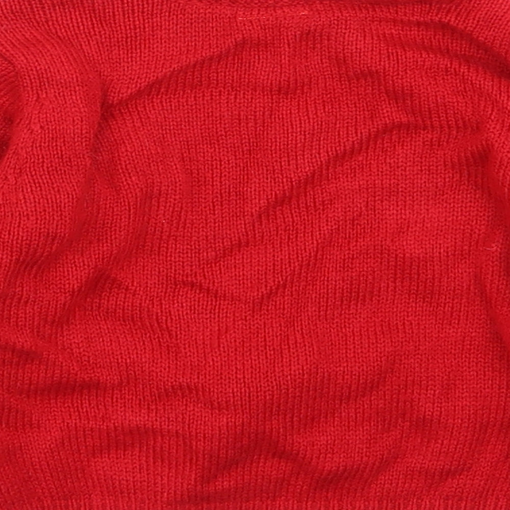lullaby Girls Red   Pullover Jumper Size 9-12 Months  - Christmas Jumper