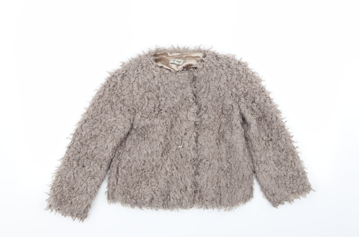 NEXT Girls Brown Basic Coat Coat Size 5 Years