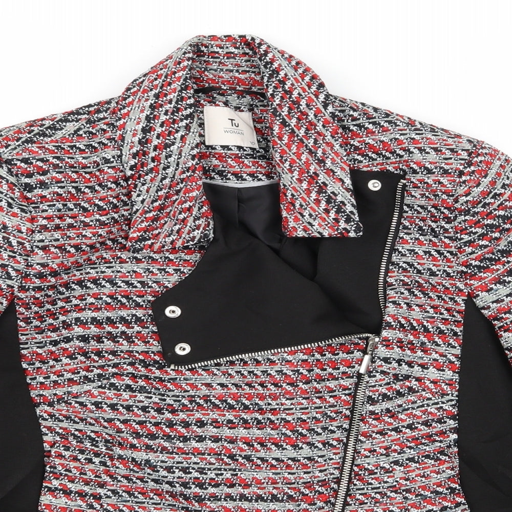 TU Womens Multicoloured Geometric  Jacket  Size 10